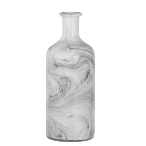 Svirla Glass Vase Black & White Swirl | 15.5"