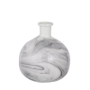 Svirla Glass Vase Black & White Swirl | 9"