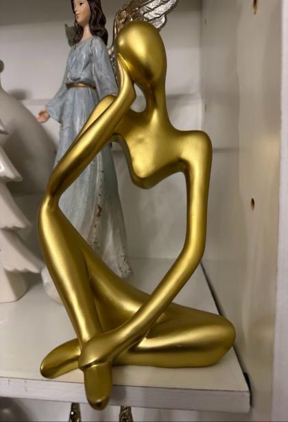 Gold Modern Abstract Character Sculpture Resin