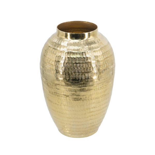 Gold Handmade Decorative Chisel Vase | 12.5"