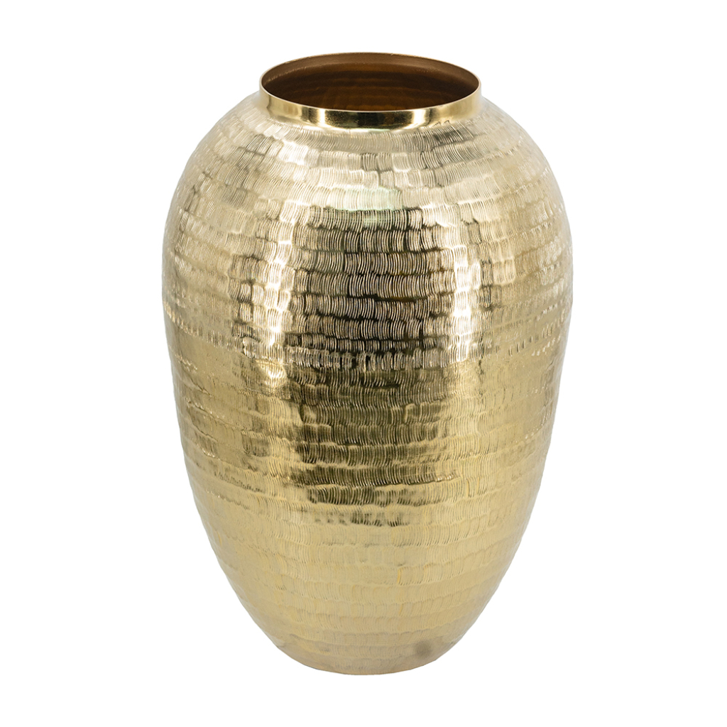 Gold Handmade Decorative Chisel Vase | 16.5"