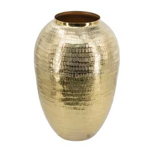 Gold Handmade Decorative Chisel Vase | 16.5"