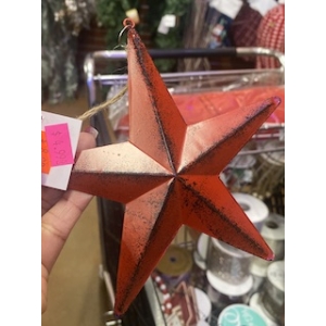 Red Metal Star Ornament