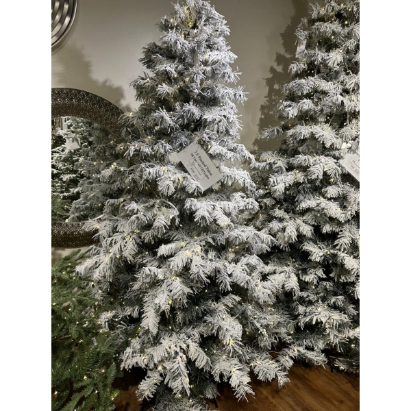 A& B Flocked Tahoe Christmas Tree | 7.5Ft