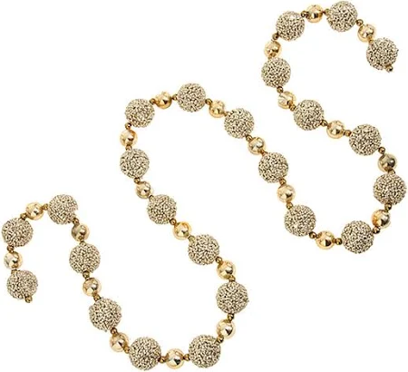 MARK ROBERTS  Gold glitter ball garland