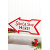 Santa Stop Here Wooden Sign