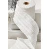 White Chenille With Sequins Wired Ribbon