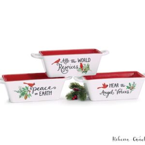 CARDINAL MESSAGE LOAF SHAPE DISHES