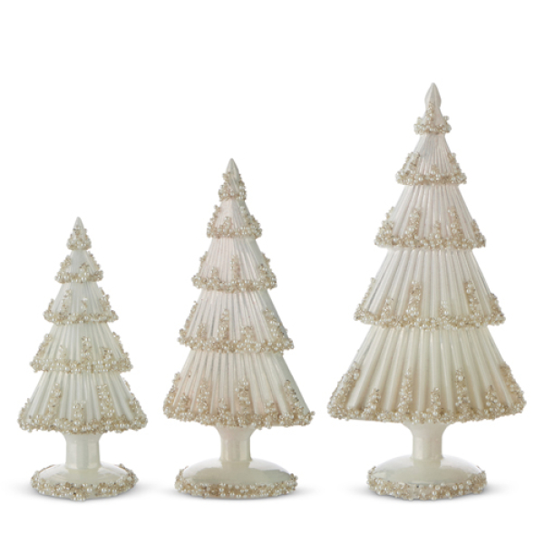 4222850 12.5" PEARL RIBBED TREES