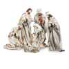15.75" METALLIC SILVER NATIVITY
