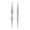 12" SILVER JEWELED FINIAL ORNA