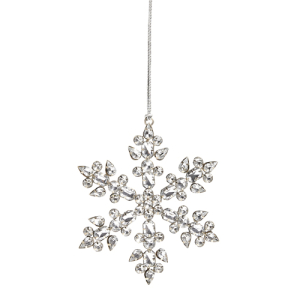 4403614 Silver Jeweled Snowflake Ornament | Size: 5.5"