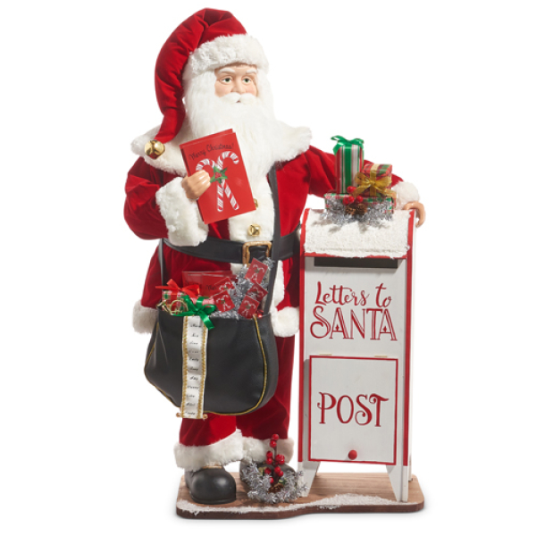 37.5" SANTA WITH MAILBOX
