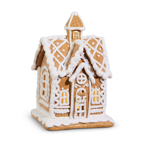 7.75" LIGHTED GINGERBREAD HOUSE