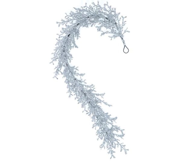 Icy Silver Glitter Garland | 60"