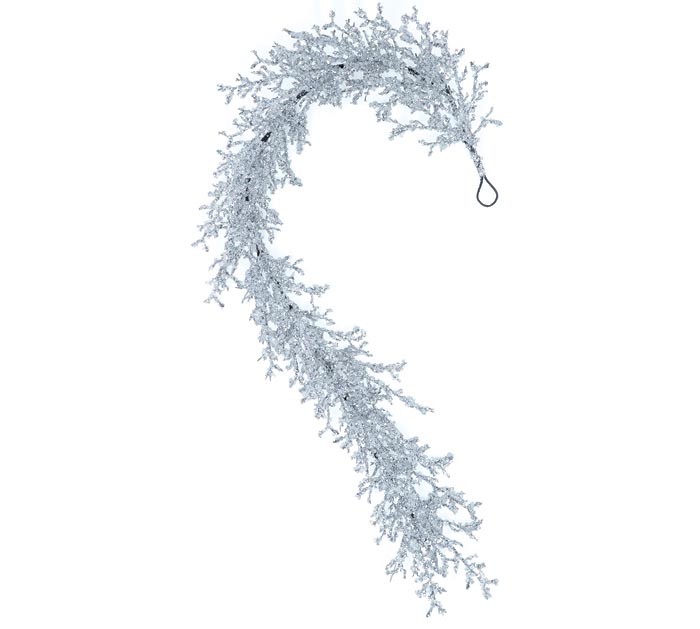 9742346 Icy Silver Glitter Garland | 60"