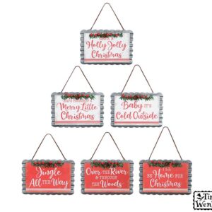 9745202 CHRISTMAS SONG SIGN ORNAMENT ASTD | 3Pc