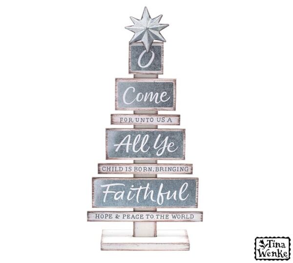 9745203 O COME ALL YE FAITHFUL WOOD TREE