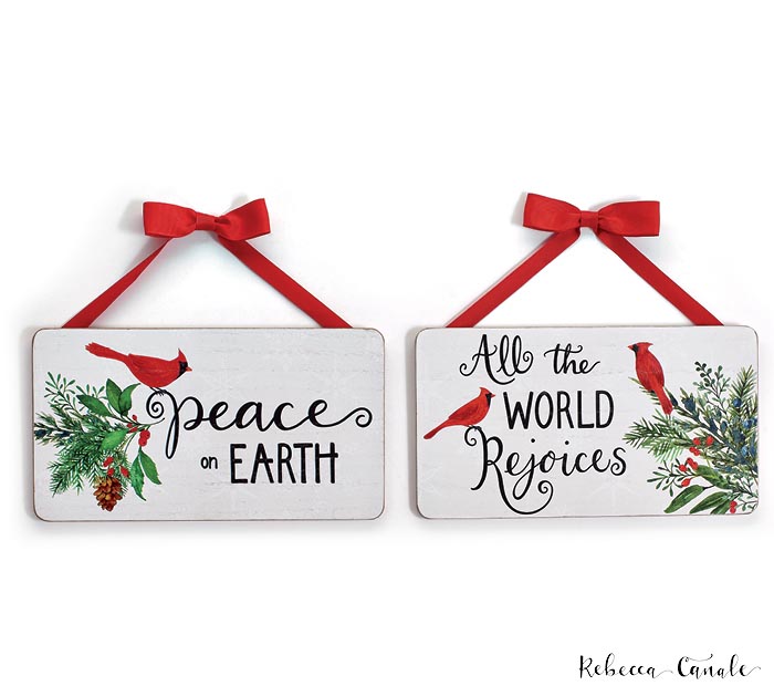 9745566 LARGE CARDINAL ORNAMENT WITH MESSAGES