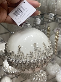 4' SILVER CELLINI JEWEL BALL3 ASST