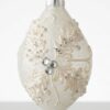 4 6" wht jewel holly ball fnlglass orn