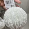 4" WHITE GLASS DECO BALL ORN
GASST