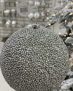 6" SILVER BEAD BALL