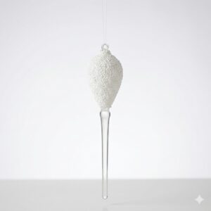 14" clear icicle orn