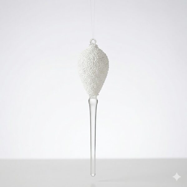 14" clear icicle orn
