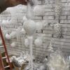 15.7" ICY GLASS WHITE FINIALORN