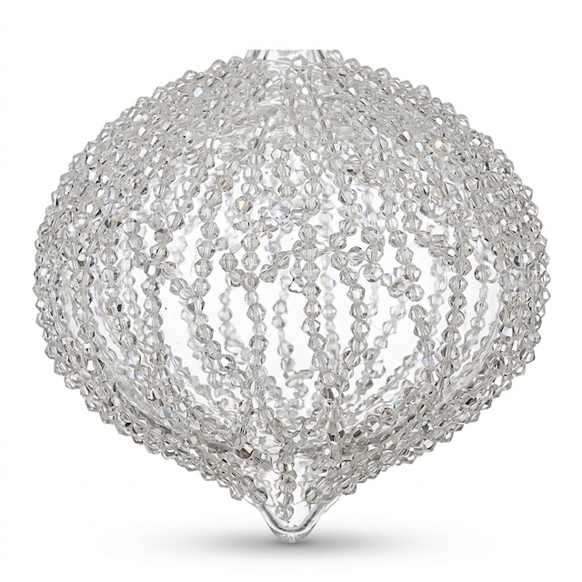 CHAMPAGNE JEWEL GLASS ORN | 6in