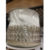 4" x 5YD One Sided Beaded Trim Dupion Ribbon