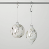 WHITE SILVER NOEL ORNAMENTS