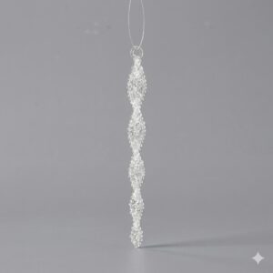 13" swirl icicle bead ornclass 3asst
