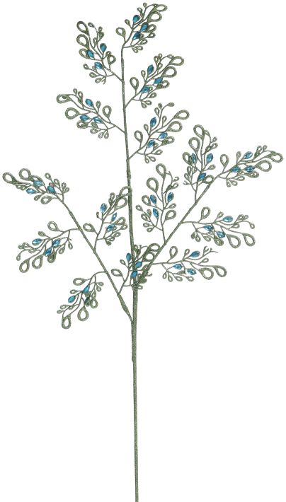 MARK ROBERTS JEWELED FERN SPRAY 32.5