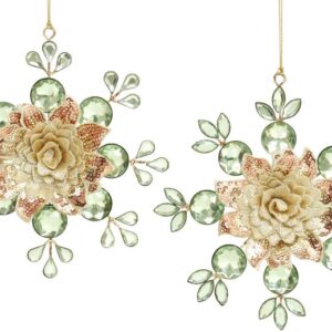 MARK ROBERTS  JWLD SNOWFLAKES ORN 5"A2