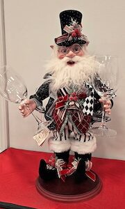 MARK ROBERTS  ELF W/WINEGLASSES 20"