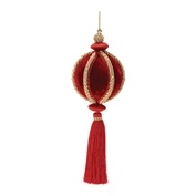 Ball w/Tassel 11.5"H Plastic
