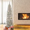 AC100-304-75F 7.5Ft Pre-Lit NATIONAL TREE Acacia Pencil Slim Flocked Tree