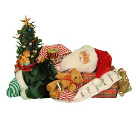 Karen Didion Lighted Napping Santa