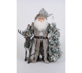 Karen Didion Lighted Snow Covered Wilderness Santa