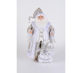 Karen Didion Lighted White Christmas Santa