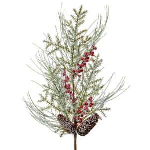 MTX59346 33" FROSTED LONG NEEDLE WP BERRY SPRAY"