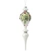 Glass Berry Leaf Pine Finial Ornament | Size: 10"
