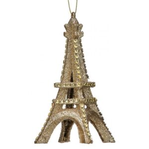 Glitter Eifel Tower Ornament | Size: 5.7"