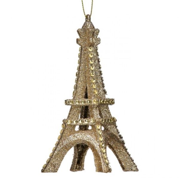 Glitter Eifel Tower Ornament | Size: 5.7"