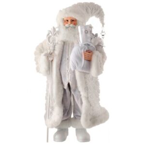 MTX74182 36" FABRIC WINTER SANTA W/GIFT SACK/STAFF