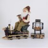 Karen Didion Wine Delivery, 2 pc. Train Santa