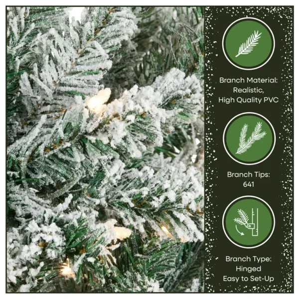 7.5ft pre lit national tree acacia pencil slim flocked tree