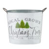 14" Local Grown Christmas Trees Handled Bucket